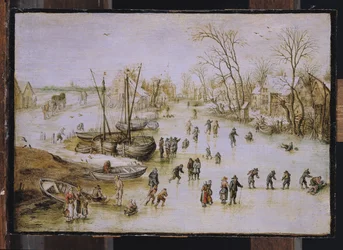 Schlittschuhläufer auf dem See